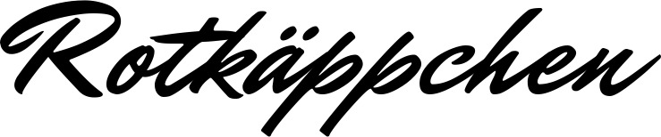 Vorschau des Bootsnamens "Rotkäppchen" als Schriftzug für "Style Klassisch 82"