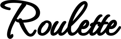 Vorschau des Bootsnamens "Roulette" als Schriftzug für "Bootsbeschriftung Klassisch 111"