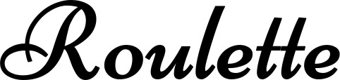 Vorschau des Bootsnamens "Roulette" als Schriftzug für "Bootsbeschriftung Klassisch 84"
