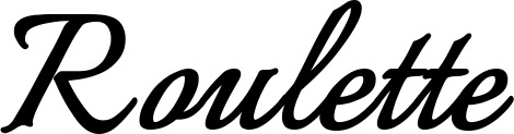 Vorschau des Bootsnamens "Roulette" als Schriftzug für "Bootsbeschriftung Klassisch 58"