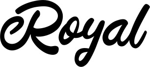 Vorschau des Bootsnamens "Royal" als Schriftzug für "Style Klassisch 102"