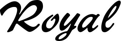 Bootsname 'Royal' angezeigt als 'Bootsbeschriftung Klassisch 12'