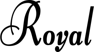 Vorschau des Bootsnamens "Royal" als Schriftzug für "Bootsbeschriftung Klassisch 76"