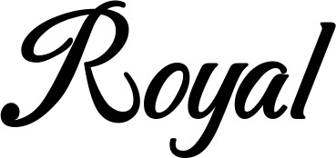 Vorschau des Bootsnamens "Royal" als Schriftzug für "Bootsbeschriftung Klassisch 50"