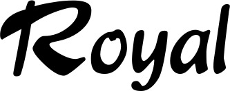 Vorschau des Bootsnamens "Royal" als Schriftzug für "Bootsbeschriftung Klassisch 15"