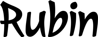 Vorschau des Bootsnamens "Rubin" als Schriftzug für "Bootsbeschriftung Klassisch 72"