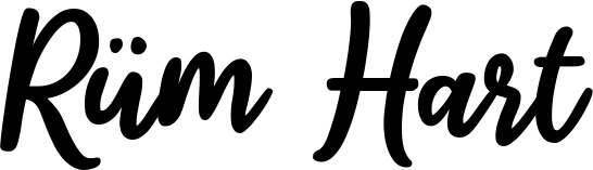 Vorschau des Bootsnamens "Rüm Hart" als Schriftzug für "Style Klassisch 74"