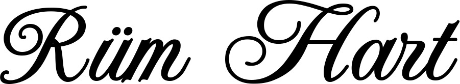 Vorschau des Bootsnamens "Rüm Hart" als Schriftzug für "Bootsbeschriftung Klassisch 70"