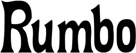 Vorschau des Bootsnamens "Rumbo" als Schriftzug für "Bootsbeschriftung Neu 44"