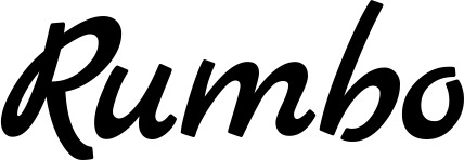 Vorschau des Bootsnamens "Rumbo" als Schriftzug für "Bootsbeschriftung Klassisch 77"