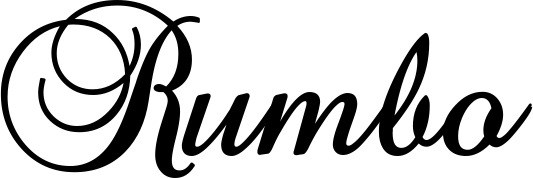 Vorschau des Bootsnamens "Rumbo" als Schriftzug für "Bootsbeschriftung Klassisch 02-A"