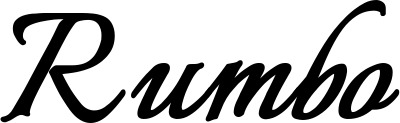 Vorschau des Bootsnamens "Rumbo" als Schriftzug für "Bootsbeschriftung Klassisch 58"