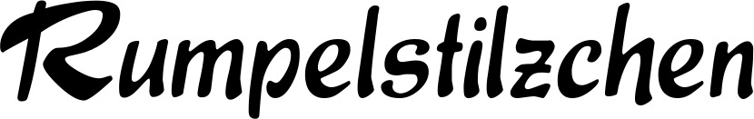 Vorschau des Bootsnamens "Rumpelstilzchen" als Schriftzug für "Bootsbeschriftung Klassisch 15"