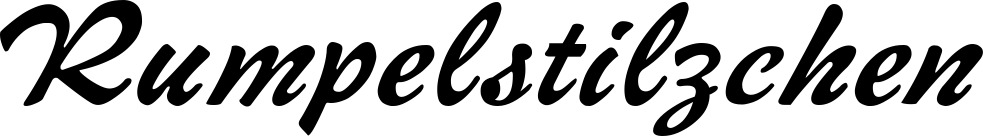 Vorschau des Bootsnamens "Rumpelstilzchen" als Schriftzug für "Bootsbeschriftung Klassisch 12"