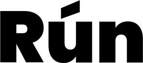 Vorschau des Bootsnamens "Rún" als Schriftzug für "Bootsbeschriftung Fett 31"