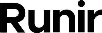Vorschau des Bootsnamens "Runir" als Schriftzug für "Bootsbeschriftung Fett 15"