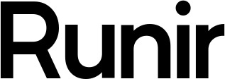Vorschau des Bootsnamens "Runir" als Schriftzug für "Bootsbeschriftung Fett 27"
