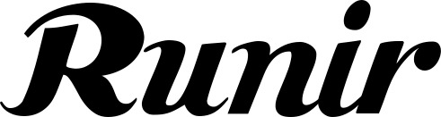 Vorschau des Bootsnamens "Runir" als Schriftzug für "Bootsbeschriftung Klassisch 26"