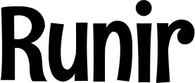 Vorschau des Bootsnamens "Runir" als Schriftzug für "Bootsbeschriftung Neu 68"