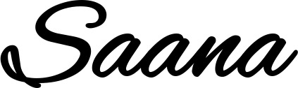 Vorschau des Bootsnamens "Saana" als Schriftzug für "Style Klassisch 35"