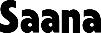 Vorschau des Bootsnamens "Saana" als Schriftzug für "Bootsbeschriftung Fett 24"