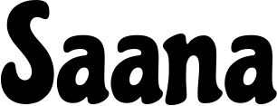 Vorschau des Bootsnamens "Saana" als Schriftzug für "Bootsbeschriftung Neu 41"