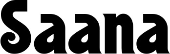 Vorschau des Bootsnamens "Saana" als Schriftzug für "Bootsbeschriftung Neu 32"