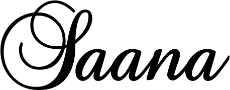Vorschau des Bootsnamens "Saana" als Schriftzug für "Bootsbeschriftung Klassisch 02-A"