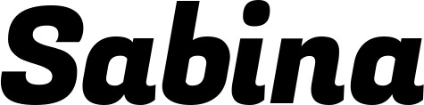 Vorschau des Bootsnamens "Sabina" als Schriftzug für "Bootsbeschriftung Kursiv 04"