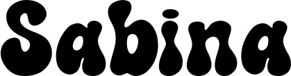 Vorschau des Bootsnamens "Sabina" als Schriftzug für "Style Neu 62"