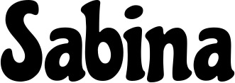 Vorschau des Bootsnamens "Sabina" als Schriftzug für "Bootsbeschriftung Neu 41"