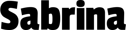 Vorschau des Bootsnamens "Sabrina" als Schriftzug für "Bootsbeschriftung Fett 30"