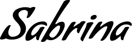 Vorschau des Bootsnamens "Sabrina" als Schriftzug für "Style Klassisch 57"
