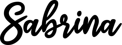 Vorschau des Bootsnamens "Sabrina" als Schriftzug für "Bootsbeschriftung Klassisch 74"