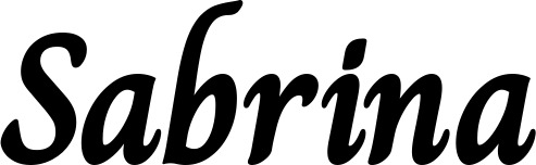Vorschau des Bootsnamens "Sabrina" als Schriftzug für "Bootsbeschriftung Klassisch 51"