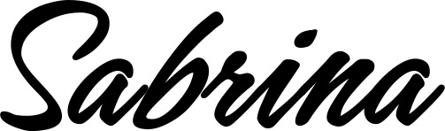Vorschau des Bootsnamens "Sabrina" als Schriftzug für "Bootsbeschriftung Klassisch 71"