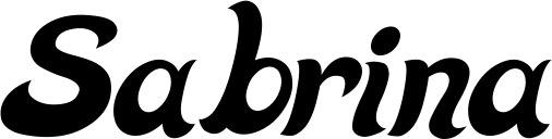 Vorschau des Bootsnamens "Sabrina" als Schriftzug für "Bootsbeschriftung Klassisch 33"