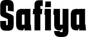 Vorschau des Bootsnamens "Safiya" als Schriftzug für "Bootsbeschriftung Fett 41"