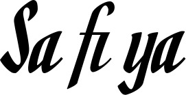 Vorschau des Bootsnamens "Safiya" als Schriftzug für "Bootsbeschriftung Klassisch 93"