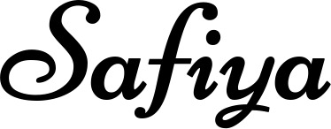 Vorschau des Bootsnamens "Safiya" als Schriftzug für "Bootsbeschriftung Klassisch 84"