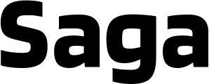 Vorschau des Bootsnamens "Saga" als Schriftzug für "Bootsbeschriftung Neu 35"