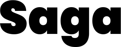 Vorschau des Bootsnamens "Saga" als Schriftzug für "Bootsbeschriftung Fett 31"