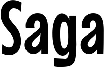 Vorschau des Bootsnamens "Saga" als Schriftzug für "Bootsbeschriftung Neu 57"