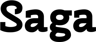 Vorschau des Bootsnamens "Saga" als Schriftzug für "Bootsbeschriftung Neu 40"