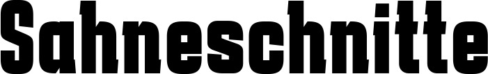 Vorschau des Bootsnamens "Sahneschnitte" als Schriftzug für "Bootsbeschriftung Fett 41"