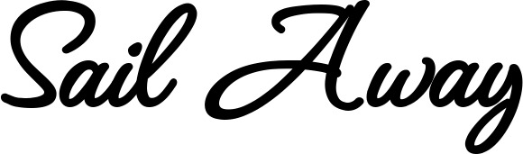 Vorschau des Bootsnamens "Sail Away" als Schriftzug für "Bootsbeschriftung Klassisch 111"