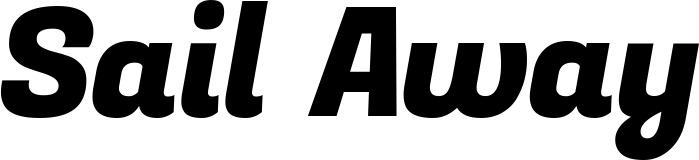 Vorschau des Bootsnamens "Sail Away" als Schriftzug für "Bootsbeschriftung Kursiv 04"