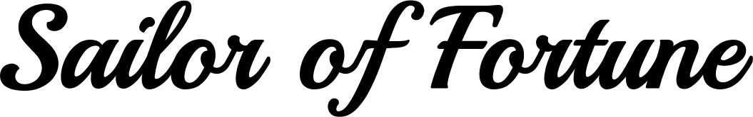 Vorschau des Bootsnamens "Sailor of Fortune" als Schriftzug für "Bootsbeschriftung Klassisch 86"