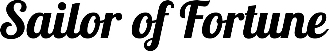 Vorschau des Bootsnamens "Sailor of Fortune" als Schriftzug für "Bootsbeschriftung Neu 60"