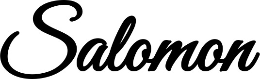 Vorschau des Bootsnamens "Salomon" als Schriftzug für "Bootsbeschriftung Klassisch 68"